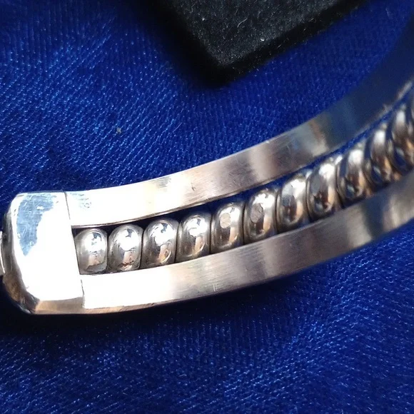 Sterling Silver Twisted Coil Cuff Bracelet Stamped Sterling - Picture 13 of 14